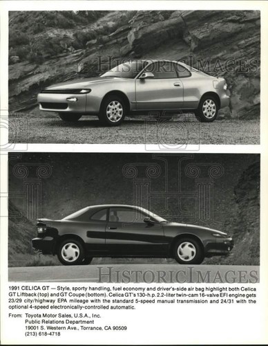 1991 press photo toyota - press, celica